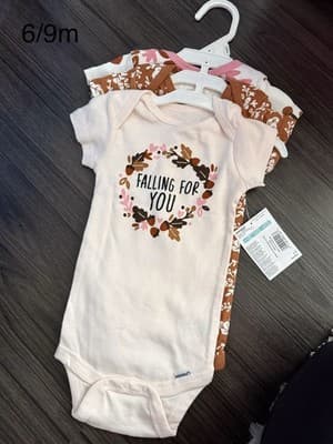 Baby Girls 3 Piece Bodysuit Size 6-9M New - Image 1