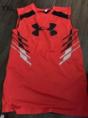 Under Armour Graphic Youth Boy’s Muscle T-Shirt Sleeveless Size YXL Lot Of 2 - Image 1