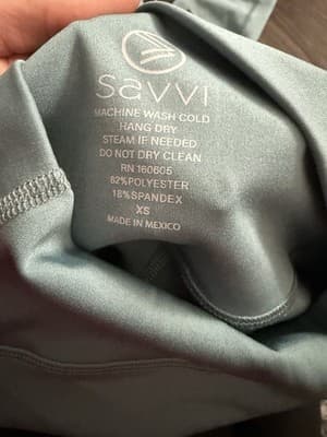 Savvi Green Fit Impact Leggings Size XS NWT - Thumbnail 2