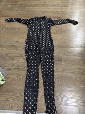 H&M women's romper jumpsuit black Long Sleeve size M - Image 1