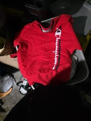 Men’s champion Red Sweatshirt Size S - Image 1