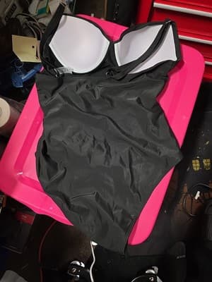 Shein Swim Black Swimming Costume xxl - Thumbnail 2