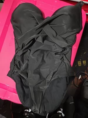 Shein Swim Black Swimming Costume xxl - Thumbnail 4
