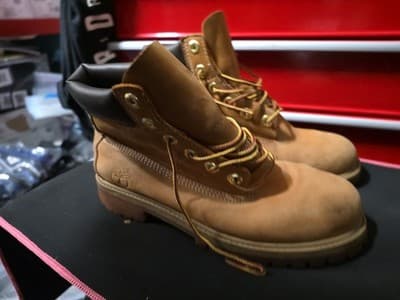Timberland Youth Classic 6" Inch Waterproof Boots Wheat Tan Nubuck 4.5 - Thumbnail 2