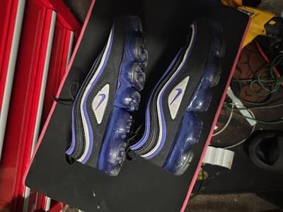 Nike Air VaporMax 97 Shoes Black Persian Violet GS BV1153-001 Youth Size 6Y - Thumbnail 6