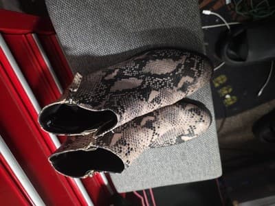Time and Tru Faux Snakeskin Zip Boot Size 10 Memory Foam - Thumbnail 3