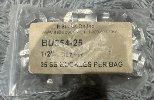 It-Straps-On BU254-25 Stainless Steel Buckles 1/2” 2 Packs Total Of 50 Buckles - Image 1