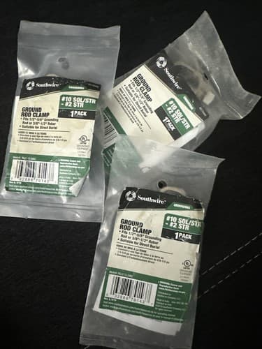 Southwire Grounding Rod Clamp #10 SOL/STR #2 STR Wire 65176440 3pk - Thumbnail 3