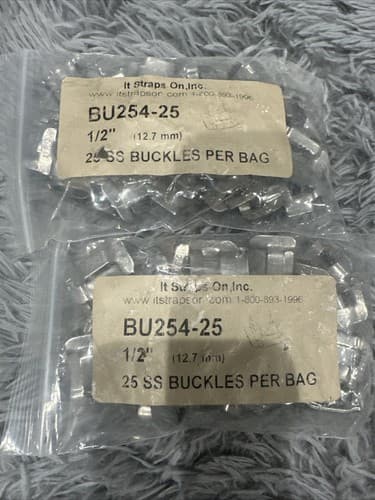 It-Straps-On BU254-25 Stainless Steel Buckles 1/2” 2 Packs Total Of 50 Buckles - Thumbnail 2