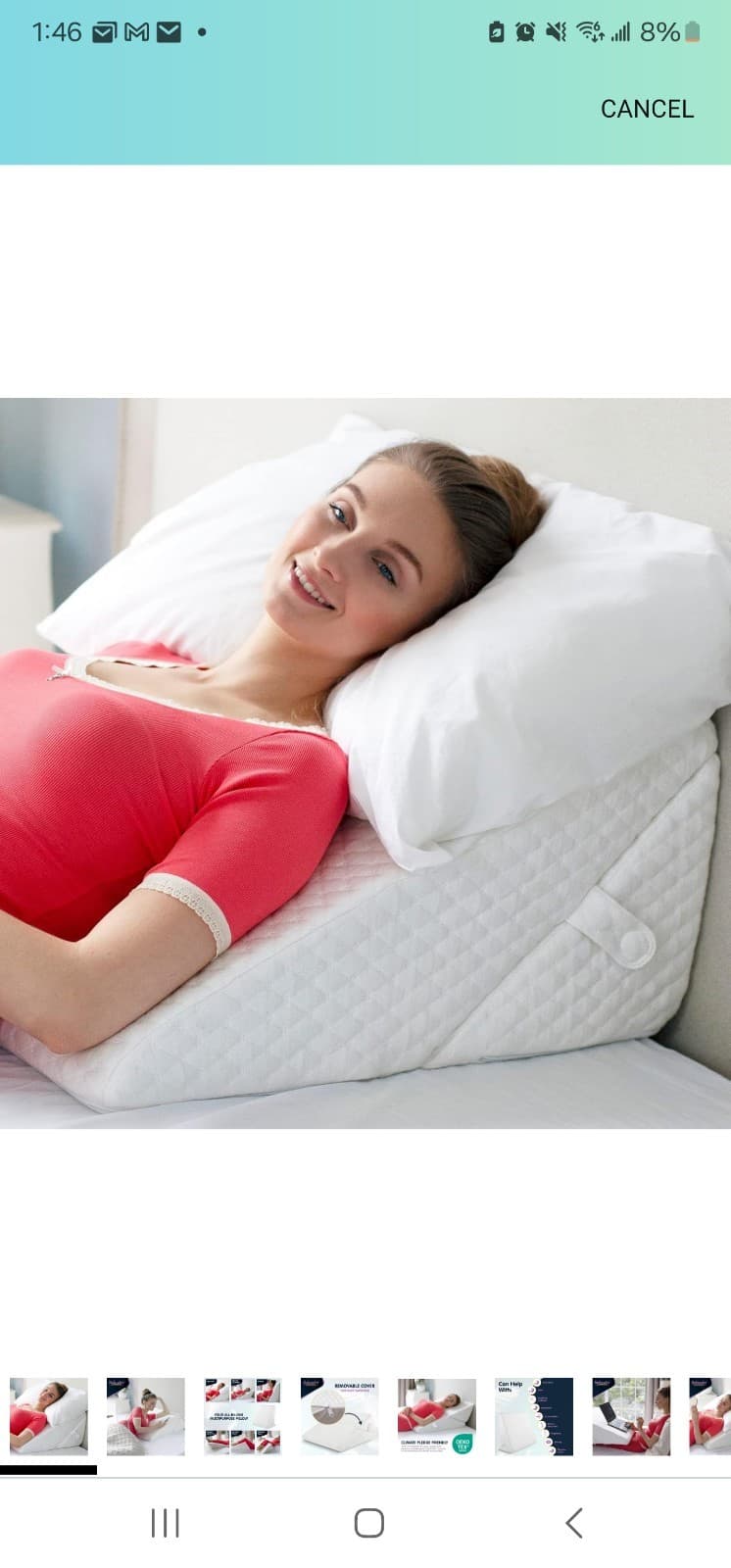 Adjustable Bed Wedge Pillow for Sleeping - Wedge Pillow for Sleep Apnea, Gerd, - Image 1