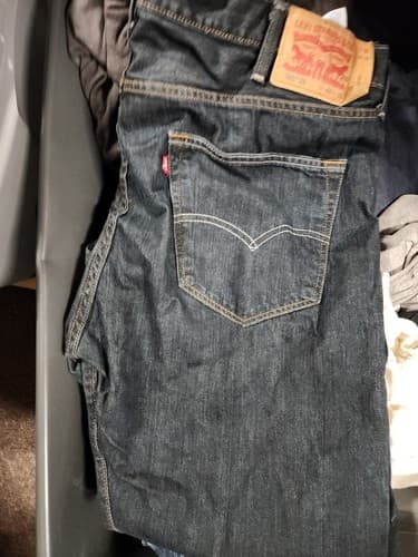 Levi's 501 XX Jeans Mens W40 L32 Classic Button Fly Straight Leg Blue Distressed - Thumbnail 3