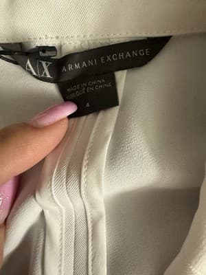 Armani Exchange Women’s White Blazer Size 4 - Thumbnail 2