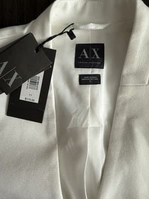 Armani Exchange Women’s White Blazer Size 4 - Thumbnail 3