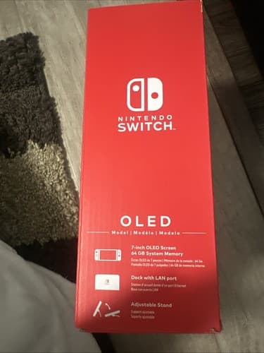 Nintendo Switch OLED Handheld Console - 64GB - Black Comes With Case NEW - Thumbnail 4