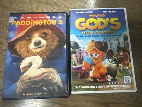 Movies DVD LOT Of 2 Kids Movies Paddington 2/ Two Two Gods Little Creatures - Image 1