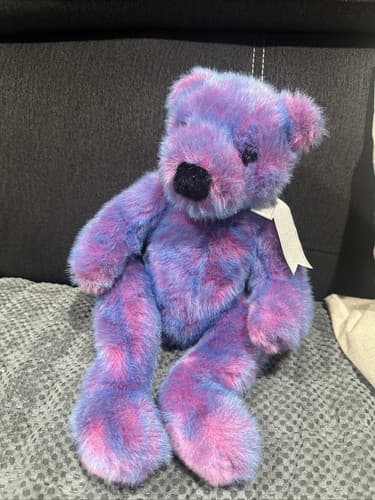 Ty Beanie 1999 Purplebeary 14" Stuffed Animal Plush Toy Tag Retired Classic - Image 1