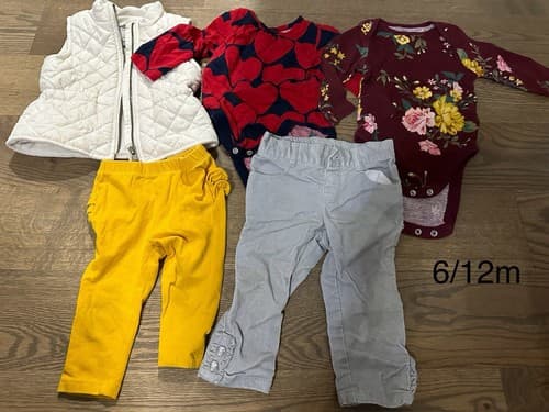Baby Girl Lot Of 5 Clothes Spring/Fall Size 6/12 Months - Image 1