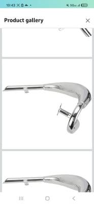 Performance Chromed Expansion Chamber Muffler - 2 Stroke 80cc Gas Motor Bicycle - Thumbnail 2