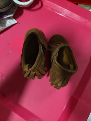 Koala Kids Moccasins Kids Youth Toddler Ankle Boots Fringe Brown Size 7 - Thumbnail 5