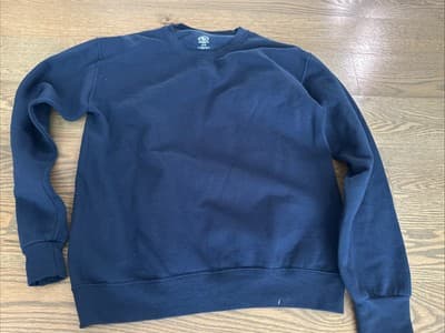 Athletic Works Navy Blue Pullover Crewneck Sweatshirt Size Small Men's (34-36) - Image 1