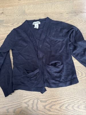 Authentic School Uniform Size 10 Black Uniform Cardigan Sweater - Image 1