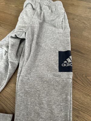 Adidas Sweatpants Mens Small Grey Originals Jogger Box Logo Pocket Essentials - Thumbnail 3