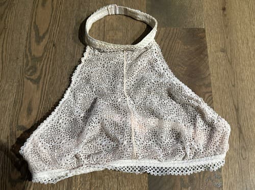 Victoria's Secret Dream Angels Bralette Pink Racerback Lace Unlined Bra Sz. L - Image 1