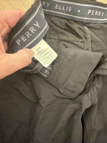 Perry Ellis Black Wear Anywhere Pants Mens Size 34x32 - Thumbnail 3