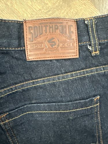 Vintage Southpole Jeans Men's 36x32 Dark Blue - Thumbnail 2