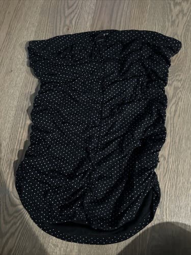 Fang Womens Small Sheer Blouse Black Polka Dot Shirt - Image 1