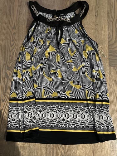 Womens Size Small Unique Spectrum Shirt Blouse Top Black - Image 1