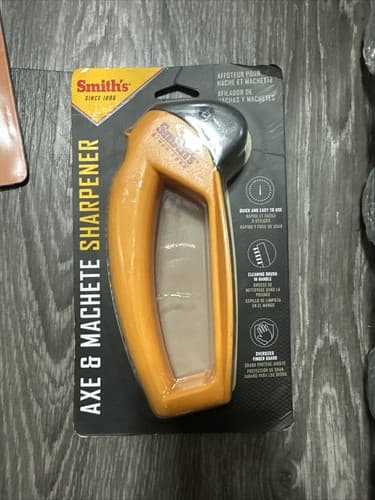 Smith's Axe & Machete Hatchet Sharpener Cleaning Brush Safety Guard - Image 1