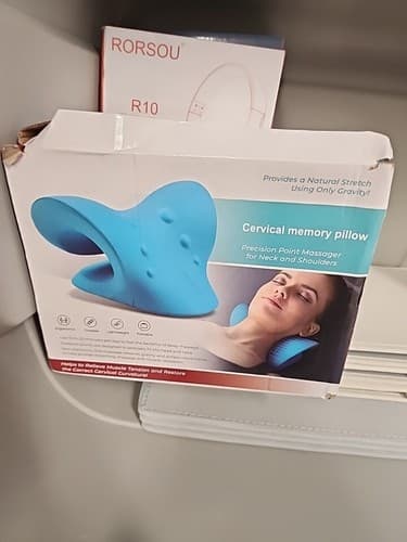 Cervical Neck Pillow w/Traction Support Brace For Neck and Shoulder Pain Relief - Thumbnail 2