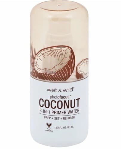 Wet n Wild PhotoFocus 3-in-1 Primer Water, Coconut, 1.52 fl oz - Image 1
