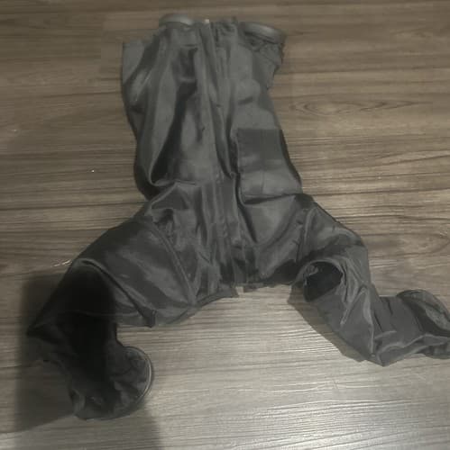 Powcho Dog Raincoat With Zipper Size Large Medium Breed Black - Image 1