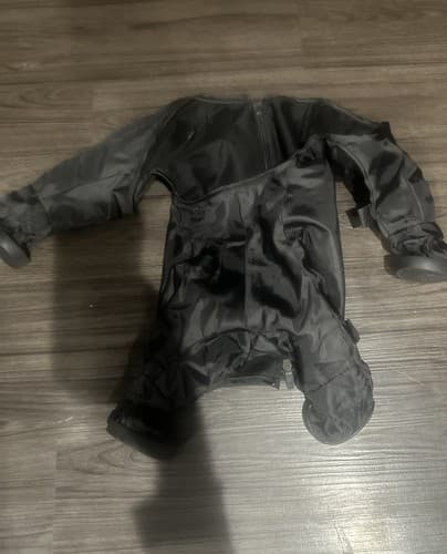 Powcho Dog Raincoat With Zipper Size Large Medium Breed Black - Thumbnail 2