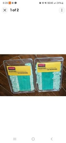 Lot of 2 RUBBERMAID Microfiber Dust Mopping Pads #FGQ40820GR00 - Image 1
