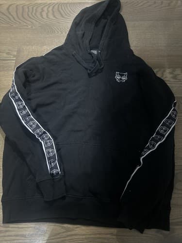 Marvel Black Panther Men's Hoodie Pullover Sweatshirt Jacket in Black XL - Image 1