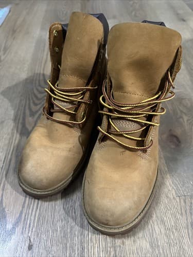 Timberland Boys Wheat Nubuck 6-Inch Premium Waterproof Combat Boots Size US 4.5 - Image 1