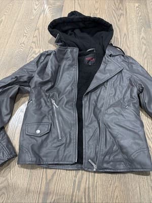 Yoki Women's Gray Hooded Jacket Zip Size M - Thumbnail 2