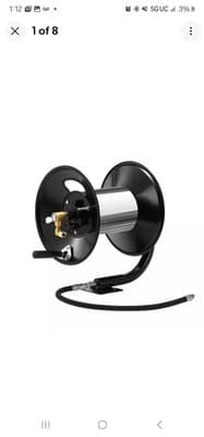 4000 PSI 3/8" x 100' Hose Reel for High Pressure Power Washer and Sewer Jetter - Image 1