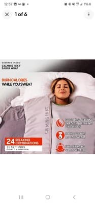 ❤️ Sharper Image FULL BODY SAUNA WRAP Spa-Like Infrared Calming Heat MASSAGE - Image 1