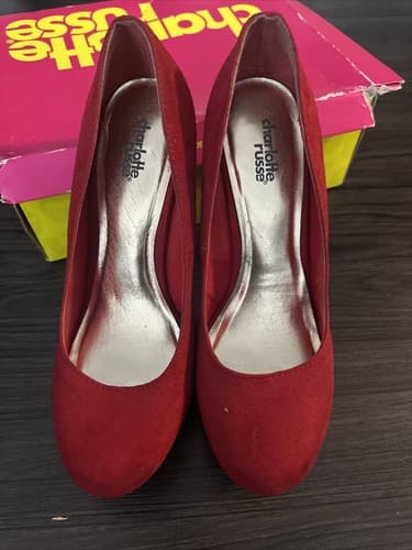 Charlotte Russe Platform Pumps Red- Women's Size 9- In Box - Thumbnail 2