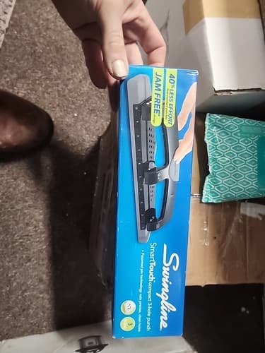 Swingline 3 Hole Punch, SmartTouch, Low Force, Jam Free, 12 Sheets Capacity New - Image 1