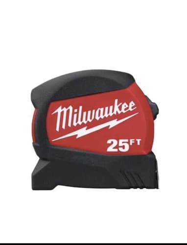Milwaukee 25ft Compact Wide Blade Tape Measure 15’ Reach - Image 1