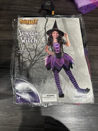 Spirit Sequin Witch Halloween Costume Girls Size S Sizes 4-6 - Image 1
