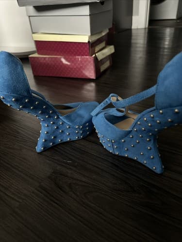 Karma Blue Open Toe Pump Heels Women’s size 9 - Thumbnail 4