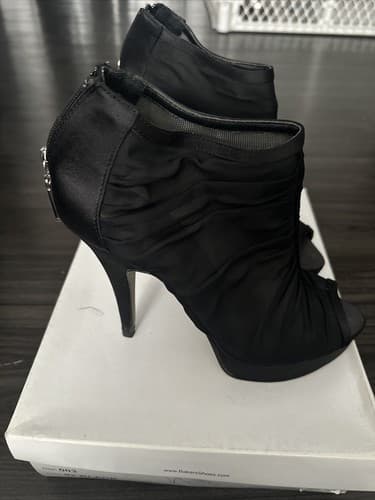 Bakers Hidee Black High Heel Shoes Open Toe Size 8.5 B - Thumbnail 3