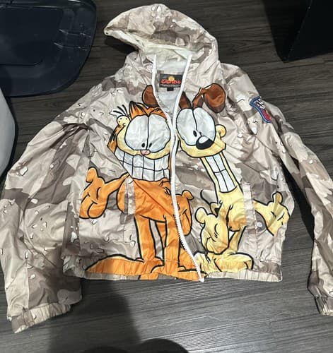 Boys Members Only X Garfield Nickelodeon Hooded Jacket Size 18 - Image 1