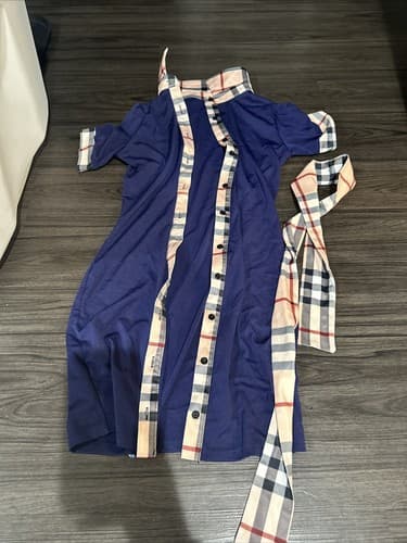 Women’s/juniors Short Sleeve Purple Dress - Tunic Dress With Belt Size Small - Image 1